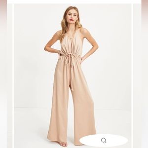 VICI “Chelsea Satin Halter Jumpsuit”